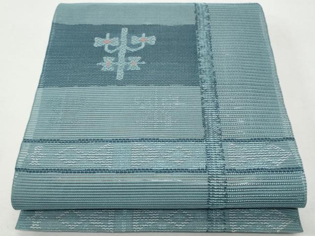 平和屋着物＊夏物　八寸名古屋帯　格子吉祥文　正絹　逸品　CAAW5481fb