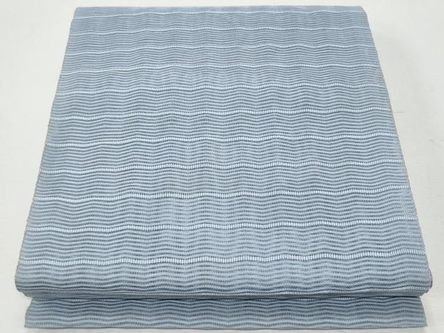 平和屋着物＊夏物　八寸名古屋帯　絽綴れ　よろけ縞　淡藤色　正絹　逸品　CAAW5484fb