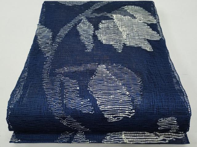 平和屋着物＊夏物　八寸名古屋帯　羅　枝花文　正絹　逸品　CAAW5486fb