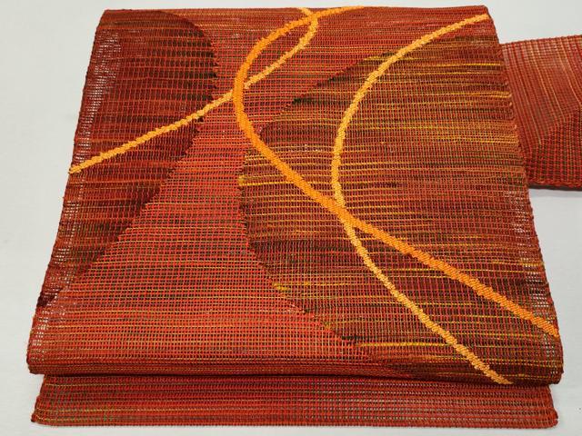 平和屋着物＊夏物　八寸名古屋帯　吉祥文　名古屋仕立て　正絹　逸品　CAAW5579fb