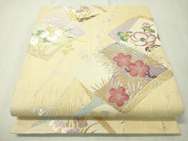 平和屋着物∴夏物 浴衣 芝草舞花文 綿 逸品 CAAY4691ng