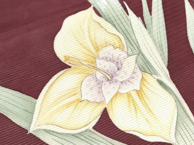 平和屋着物＊夏物　九寸名古屋帯　手描き　草花文　銀彩　正絹　逸品　CAAW6572th_2