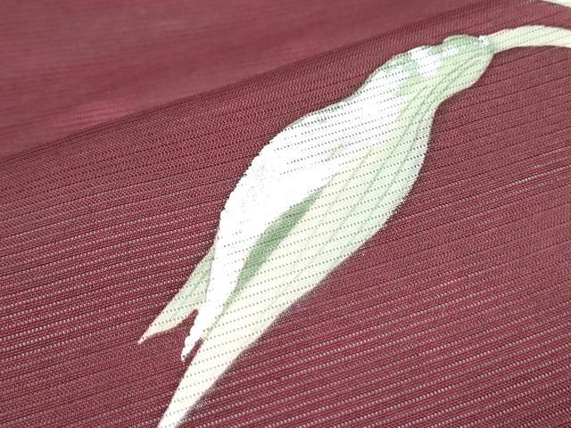 平和屋着物＊夏物　九寸名古屋帯　手描き　草花文　銀彩　正絹　逸品　CAAW6572th_3
