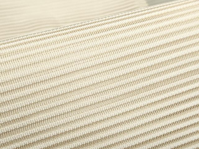 平和屋着物＊夏物 絽綴れ 八寸名古屋帯 格子文 銀糸 正絹 逸品