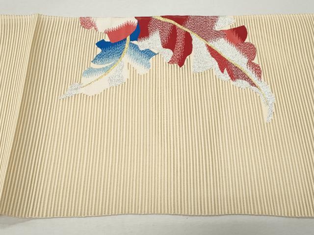 平和屋着物＊夏物 八寸名古屋帯 絽綴れ 舞葉文 金銀糸 正絹 逸品
