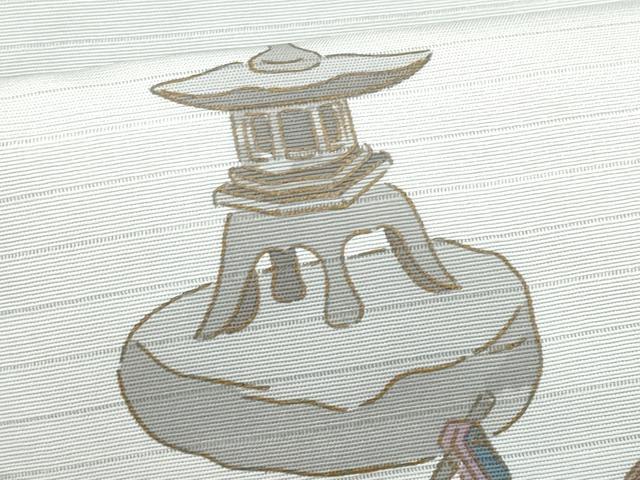 平和屋着物＊夏物　九寸名古屋帯　童子　金彩　正絹　逸品　CAAW6905fb_4