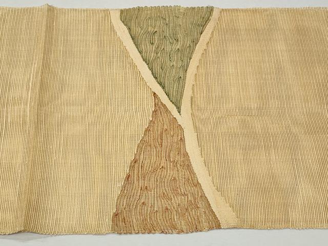 平和屋着物＊夏物 八寸名古屋帯 抽象文 正絹 逸品 CAAW6922fb 名古屋帯