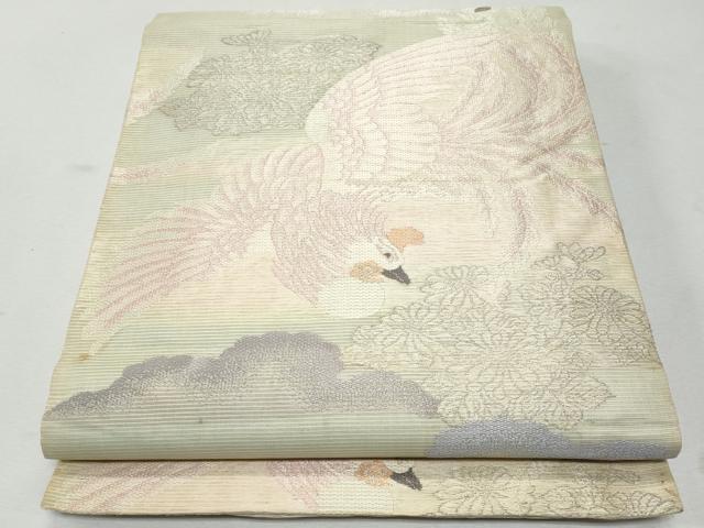平和屋着物＊夏物　アンティーク　大正ロマン　丸帯　鳳凰　正絹　逸品　CAAW6933fb