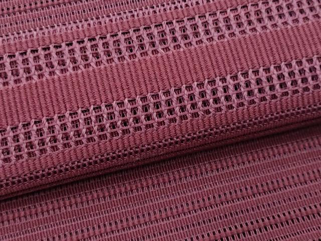 平和屋着物＊夏物 八寸名古屋帯 絽綴れ 横段文 正絹 逸品