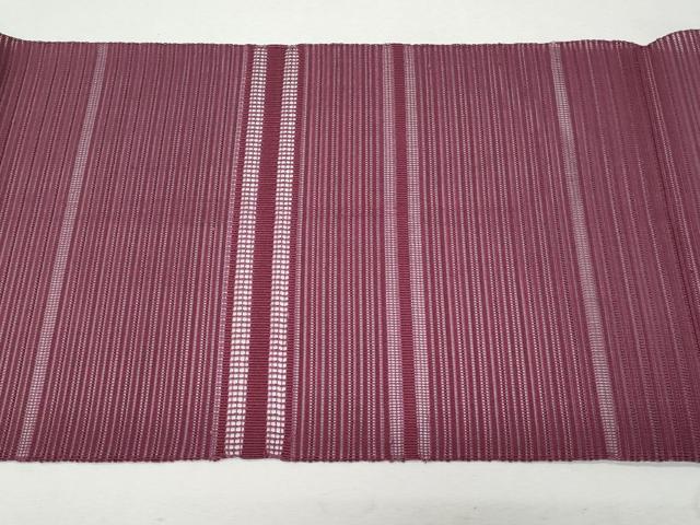 平和屋着物＊夏物 八寸名古屋帯 絽綴れ 横段文 正絹 逸品