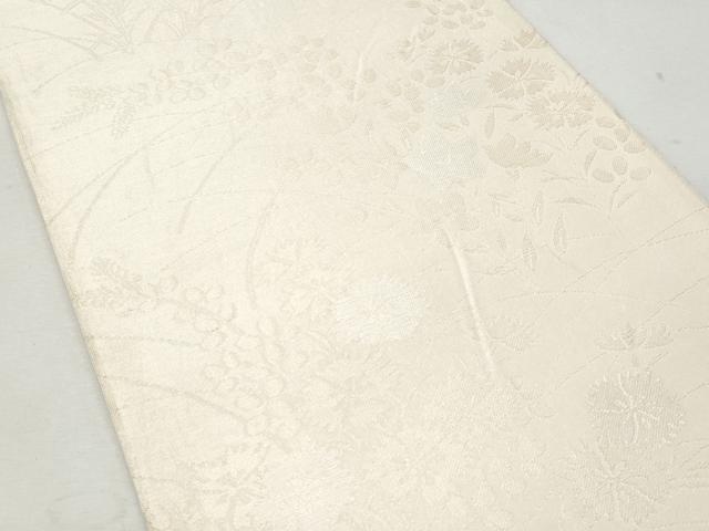 平和屋着物＊夏物 六通柄袋帯 秋草文 金糸 正絹 逸品 CAAW6955fbの通販