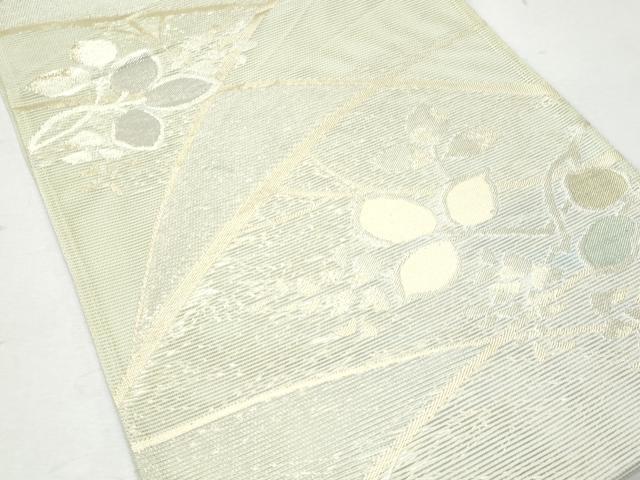 平和屋着物＊夏物 六通柄袋帯 枝葉文 金糸 正絹 逸品 CAAW6957fb