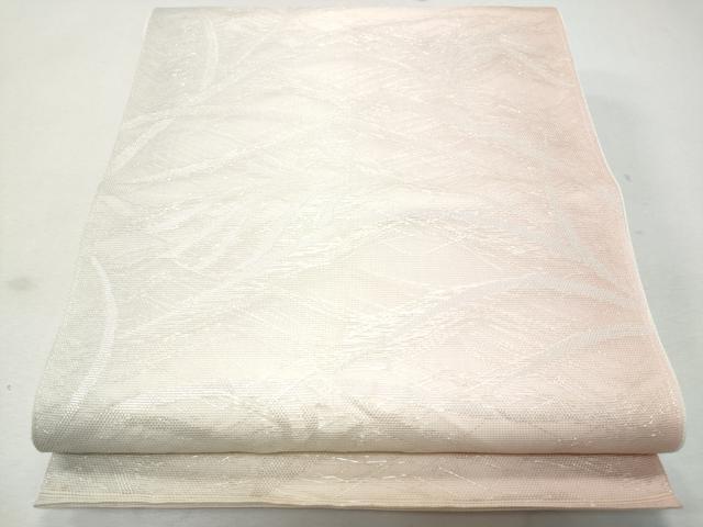 平和屋着物＊夏物　六通柄袋帯　草木文　銀糸　正絹　逸品　CAAW6973fb