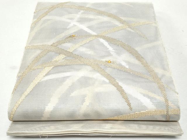 平和屋着物＊夏物　太鼓柄袋帯　芝草文　夏虫　金銀糸　正絹　逸品　CAAW6982fb