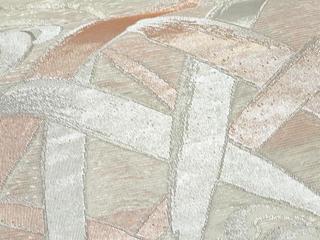 平和屋着物＊夏物 六通柄袋帯 籬流水文 銀糸 正絹 逸品 CAAW6985fb