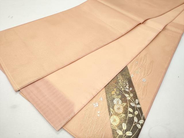 平和屋着物＊夏物 袋帯 螺鈿 草花文 金銀彩 正絹 逸品 CAAW6989fbの