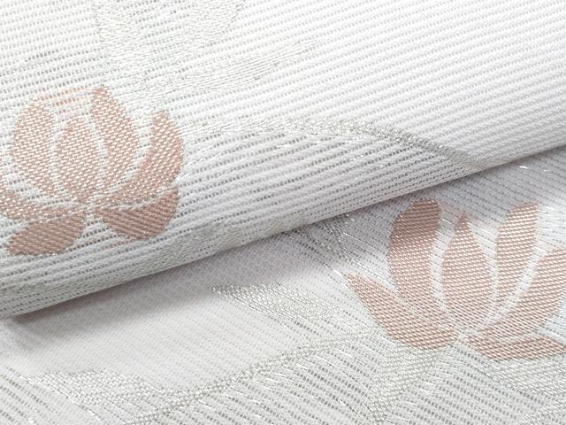 平和屋着物＊夏物 六通柄袋帯 枝花文 銀糸 正絹 逸品 CAAW6996fb