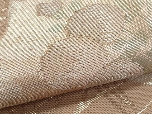 平和屋着物＊夏物 六通柄袋帯 流水花文 金銀糸 正絹 逸品