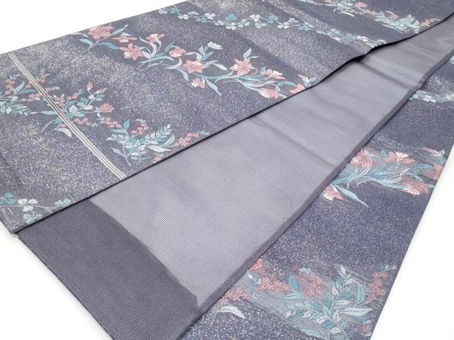 平和屋着物＊夏物 六通柄袋帯 花の万国博 金糸 正絹 逸品 未使用