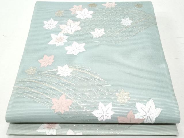 平和屋着物＊夏物　六通柄袋帯　楓　金糸　正絹　逸品　CAAW7008fb