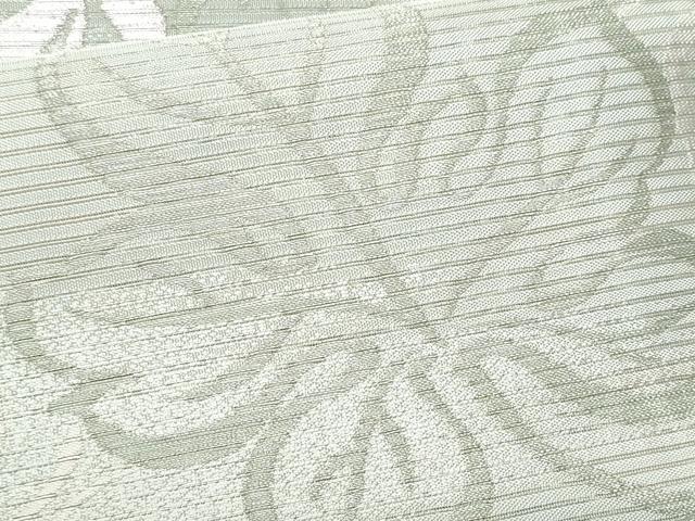 平和屋着物＊夏物　アンティーク　大正ロマン　丸帯　枝葉文　金銀糸　正絹　逸品　CAAW7012fb 平和屋着物＊夏物 アンティーク 大正ロマン 丸帯 枝葉文 金銀糸 正絹