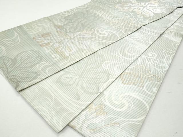 平和屋着物＊夏物 アンティーク 大正ロマン 丸帯 枝葉文 金銀糸 正絹