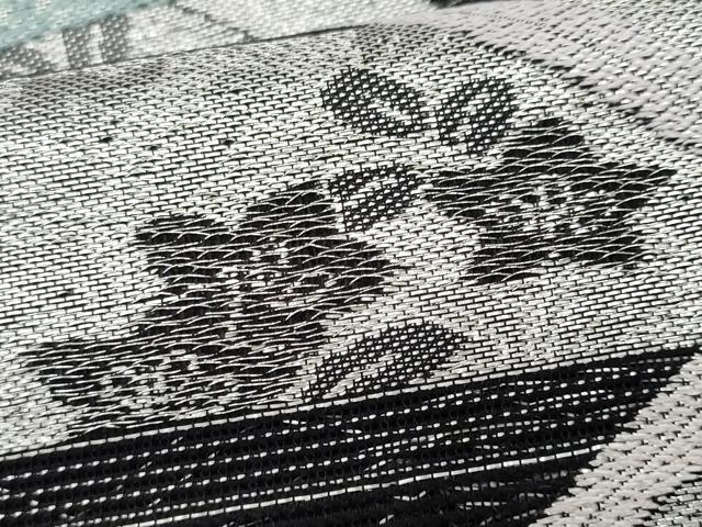 平和屋着物＊夏物　六通柄袋帯　エ霞芝草花文　黒地　銀糸　正絹　逸品　CAAW7021fb 平和屋着物＊夏物 六通柄袋帯 エ霞芝草花文 黒地 銀糸 正絹 逸品