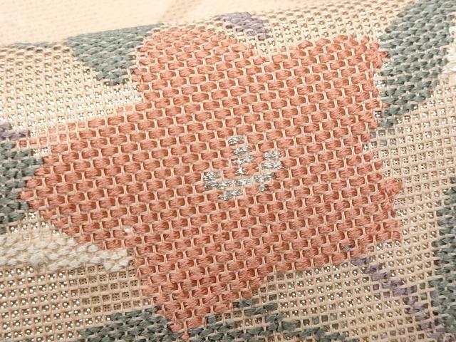 平和屋着物＊夏物 太鼓柄袋帯 桔梗 金銀糸 正絹 逸品 CAAW7022fbの通販