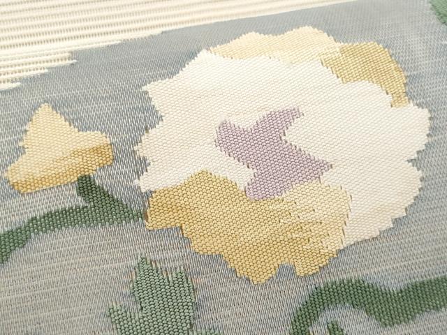 平和屋着物＊夏物　太鼓柄袋帯　六通柄　花唐草文　正絹　逸品　CAAW7023fb_2