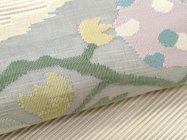 平和屋着物＊夏物　太鼓柄袋帯　六通柄　花唐草文　正絹　逸品　CAAW7023fb_4