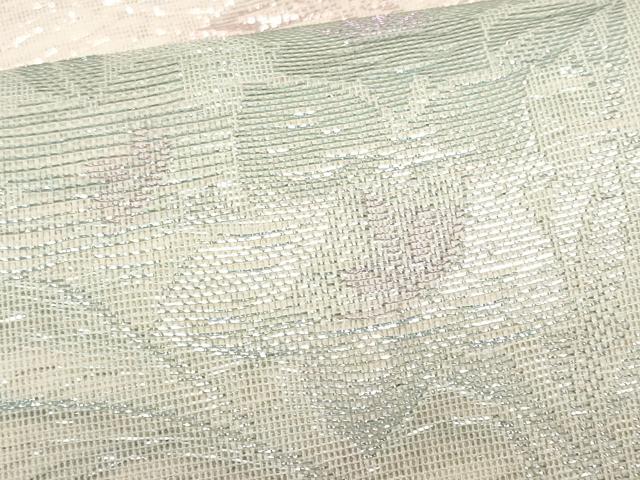 平和屋着物＊夏物　六通柄　本袋帯　流水草花文　金銀糸　正絹　逸品　DABB3968cm 平和屋着物＊夏物 六通柄袋帯 草花文 銀糸 正絹 逸品 DABE6158cm