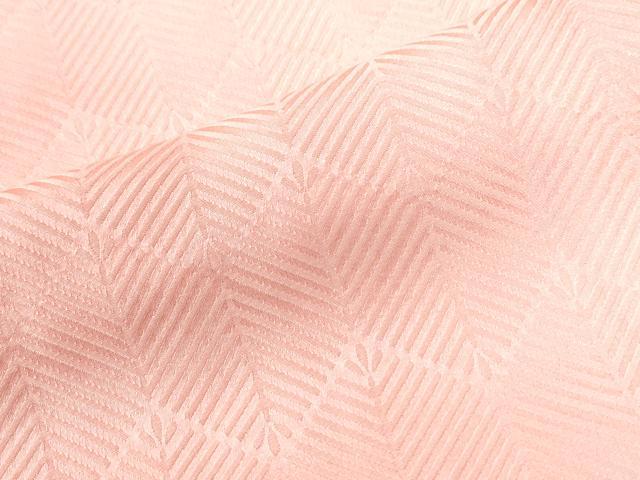 平和屋着物○上質な色無地 菱松葉地紋 一斤染色 正絹 逸品