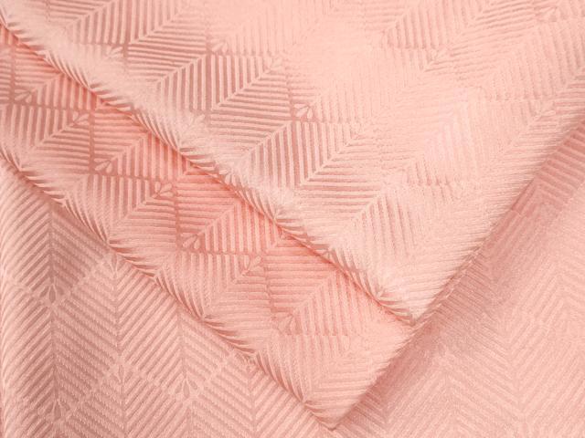 平和屋着物●上質な色無地　菱松葉地紋　一斤染色　正絹　逸品　CAAW7221yc