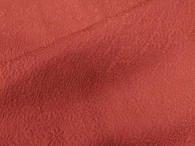 平和屋着物○上質な色無地 松花地紋 赤紅色 正絹 逸品 CAAW7252yc