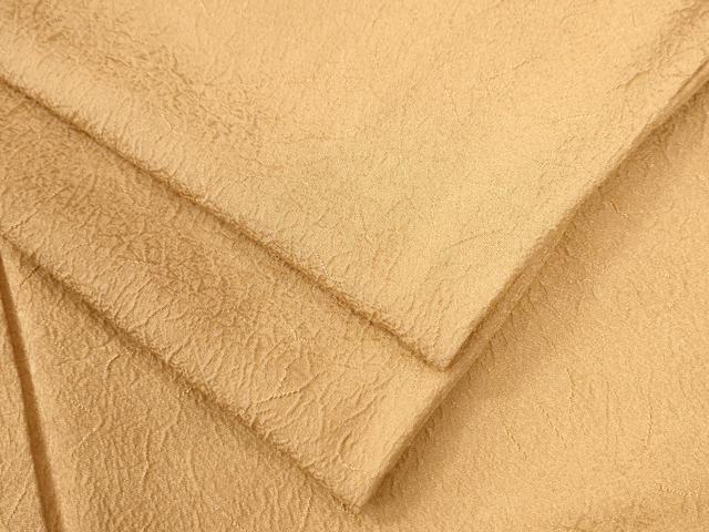 平和屋着物●上質な色無地　吉祥地紋　伽羅色　正絹　逸品　CAAW7274yc