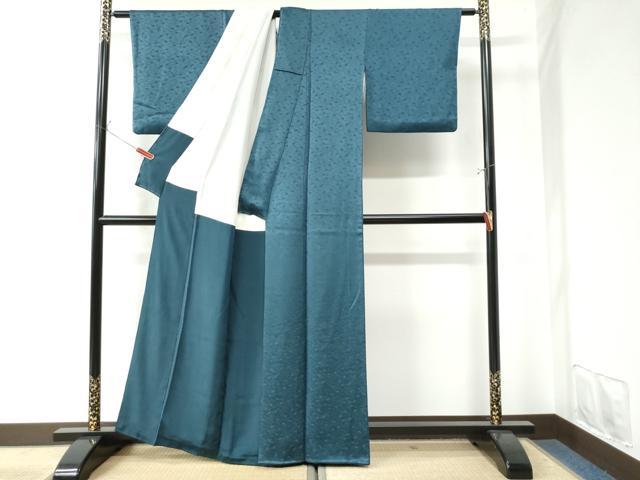 平和屋着物●上質な色無地　飛鶴地紋　褐返色　正絹　逸品　CAAW7276yc