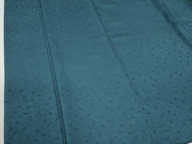 平和屋着物●上質な色無地　飛鶴地紋　褐返色　正絹　逸品　CAAW7276yc