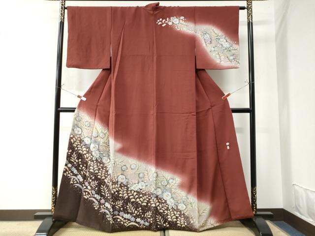 平和屋着物●訪問着　作家物　辻が花　手描き　暈し染め　正絹　逸品　CAAW7293yc