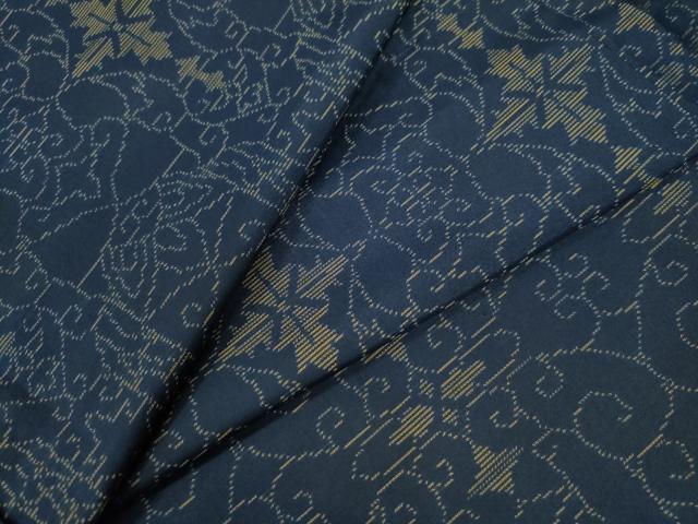 平和屋着物●本場大島紬　花唐草文　正絹　逸品　CAAW7323yc