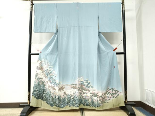 平和屋着物●本加賀友禅作家　杉浦伸　色留袖　浜松松竹梅樹林文　暈し染め　正絹　逸品　CAAW7351yc