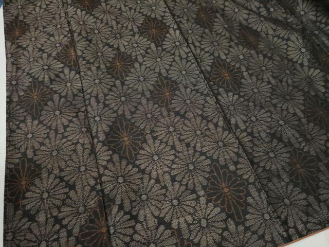 平和屋着物○本場大島紬 菊菱文 正絹 逸品 CAAW7385yc