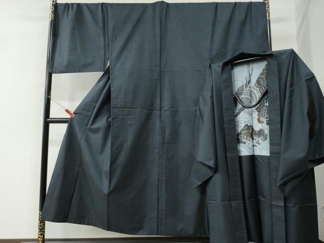 平和屋着物●男性　本場大島紬　アンサンブル　100亀甲　総詰め　キングサイズ　正絹　逸品　CAAW7536yc