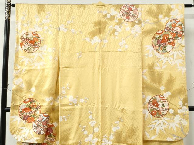 平和屋着物●豪華振袖　乱菊草花文　金彩　正絹　逸品　CAAZ8118vf 平和屋着物○豪華振袖 乱菊草花文 金彩 正絹 逸品 CAAZ8118vf 平和屋着物