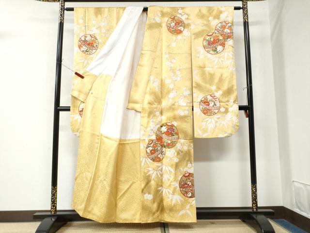 平和屋着物●豪華振袖　草花文　金彩　正絹　逸品　CAAY9477th 平和屋着物□豪華振袖 花車文 金彩 正絹 逸品 DAAY2545op 平和屋着物□