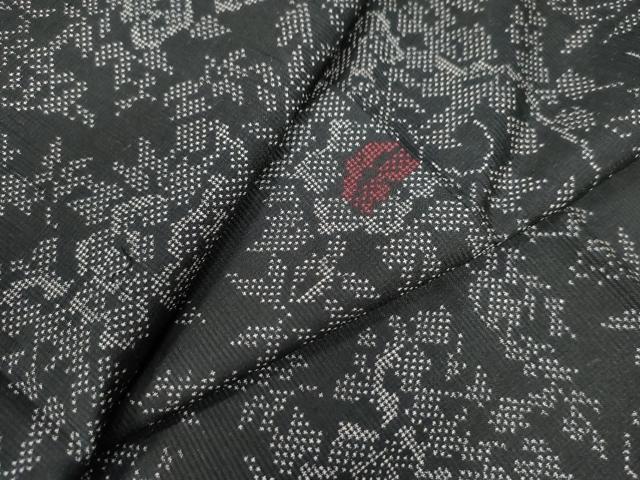 平和屋着物●本場大島紬　7マルキ　草花文　正絹　逸品　未使用　CAAW7631yc