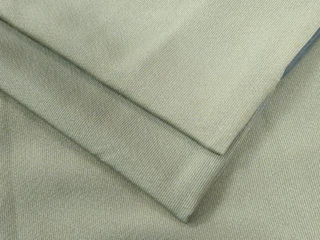 平和屋着物●江戸小紋　万筋　灰青色×抹茶色　正絹　逸品　CAAW7639yc