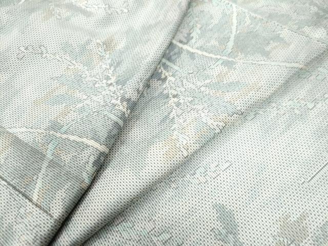 平和屋着物●都喜ヱ門　本場大島紬　白大島　7マルキ　霞草花文　藤絹織物謹製　正絹　逸品　未使用　CAAW7656yc