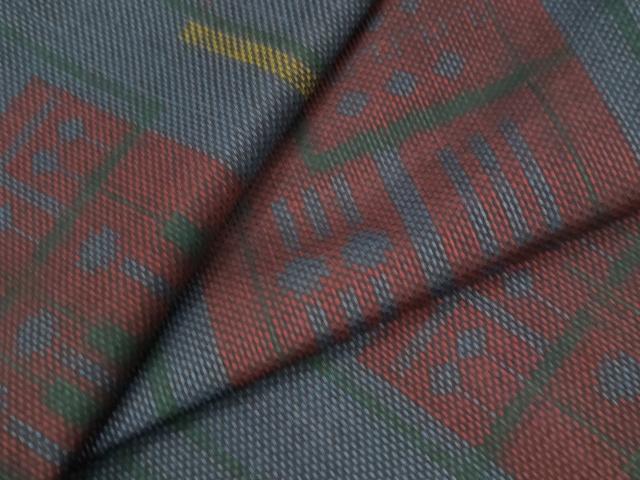 平和屋着物●本場大島紬　7マルキ　色紙吉祥文　正絹　逸品　CAAW7703yc