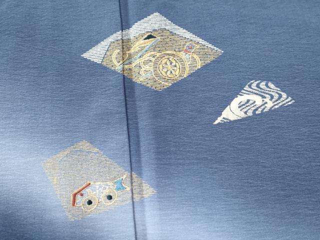 平和屋着物○訪問着 吉祥玩具文 暈し染め 金彩 正絹 逸品 CAAW7713yc