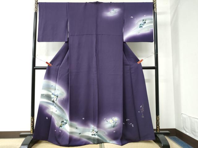 平和屋着物●一真工房　加藤一真　風彩染　訪問着　霞草花文　暈し染め　正絹　逸品　CAAW7714yc